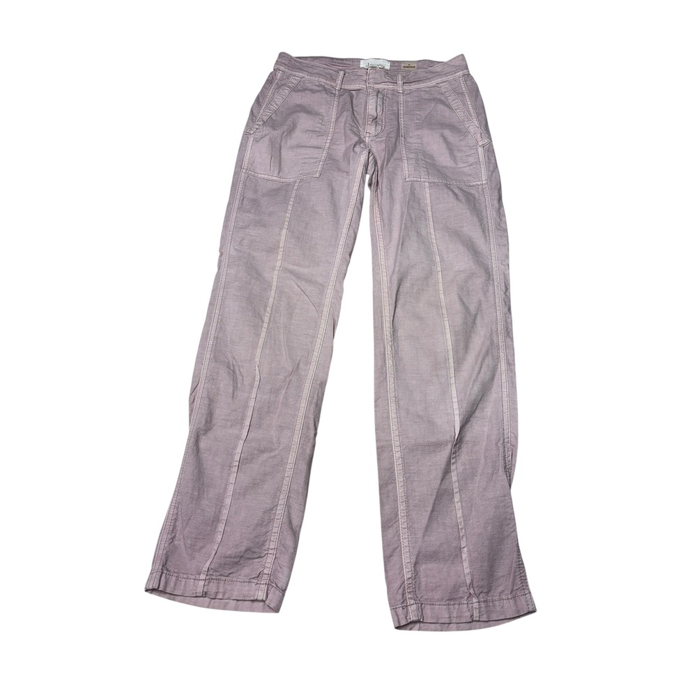 Anthropologie The Wanderer  Pants Mauve Purple Linen Blend Womens 25X28